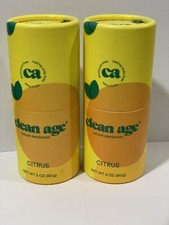 Clean Age Natural Deodorant Citrus 2 Ounces Each Lot Of 2