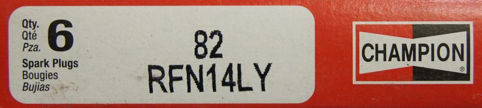 Champion Copper Plus Spark Plugs Pack of 6 New Stock No.82 RFN14LY - Изображение 4 из 4
