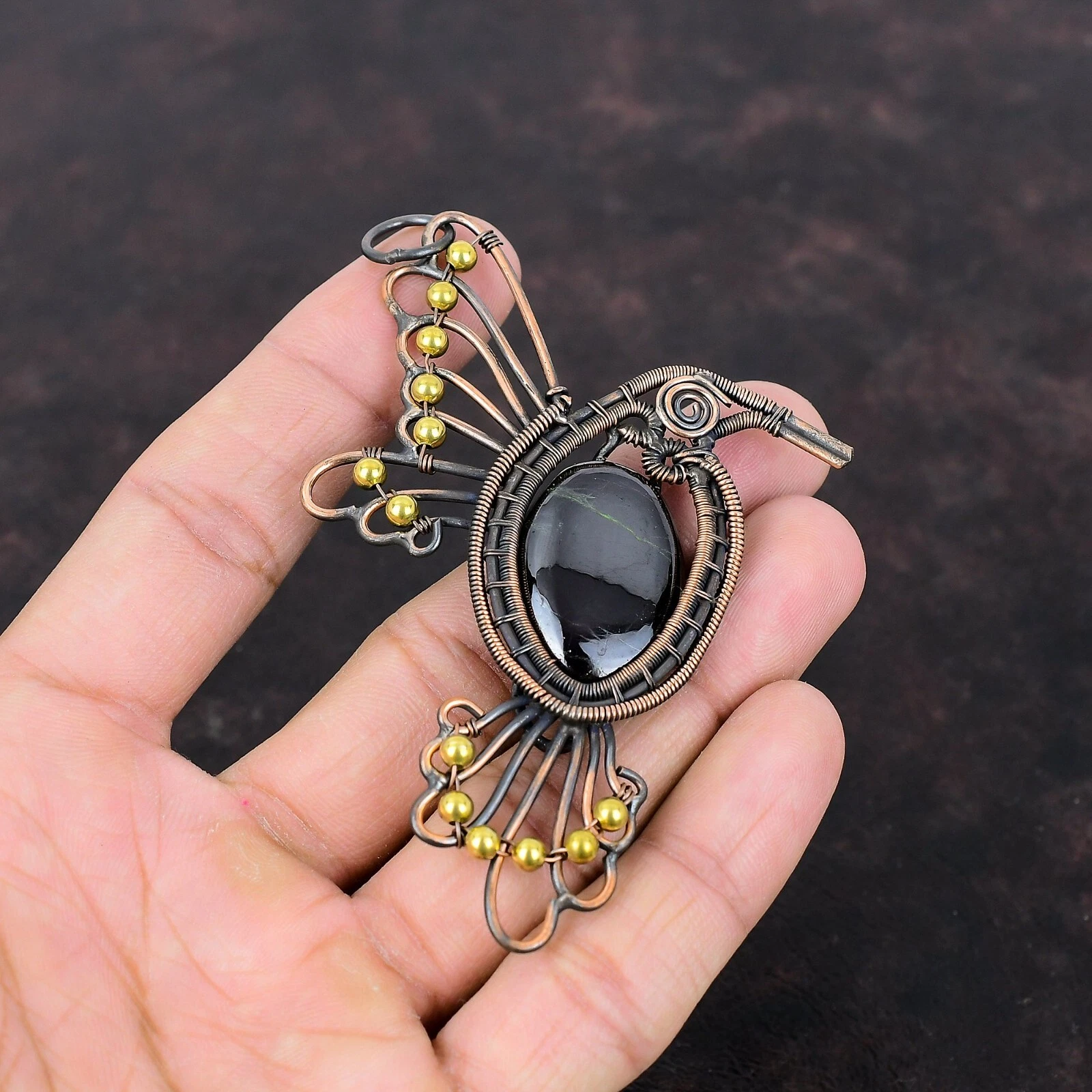 VETEMENTS Ciondolo Uccellino Avvolto Donna Festa Giorno Donna Rame Bestia Regalo Filo 4 25"