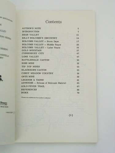 MINES OF THE SAN BERNARDINOS BOOKLET JOHN W. ROBINSON 71 PAGES JOHN W ROBINSON - Picture 3 of 4