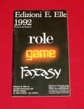 Catalogo Librogame Rolegame LG Edizioni E Elle 1992 primo semestre