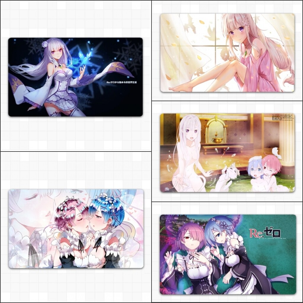Re: Zero Rem Ram Emilia Beatrice Anime Girl Mouse Pad Keyboard