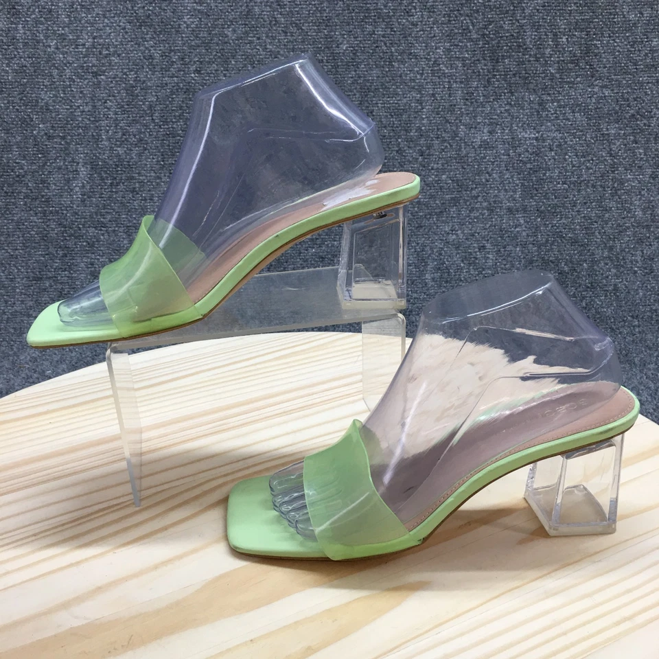 Salto BCB Generation Feminino 8,5 M Luckee Mule Verde Biqueira Aberta Bloco Casual NOVO - Imagem 2 de 4