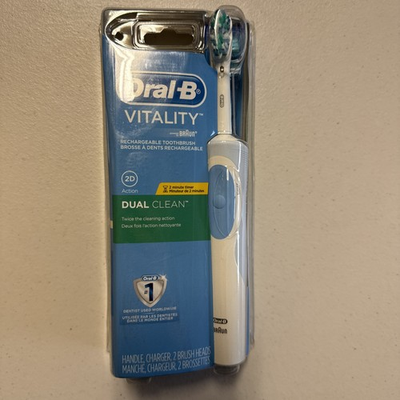 #ad #ad NEW Oral B Vitality Dual Clean Electric Power Toothbrush Braun SEALED D12.523 $54.97
