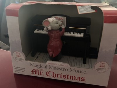 VTG Mr Christmas Maestro Mouse Animated Musical Piano 