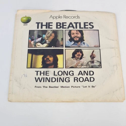 The Beatles 45RPM 7" Apple 2832 The Long & Winding Road / For You Blue PS