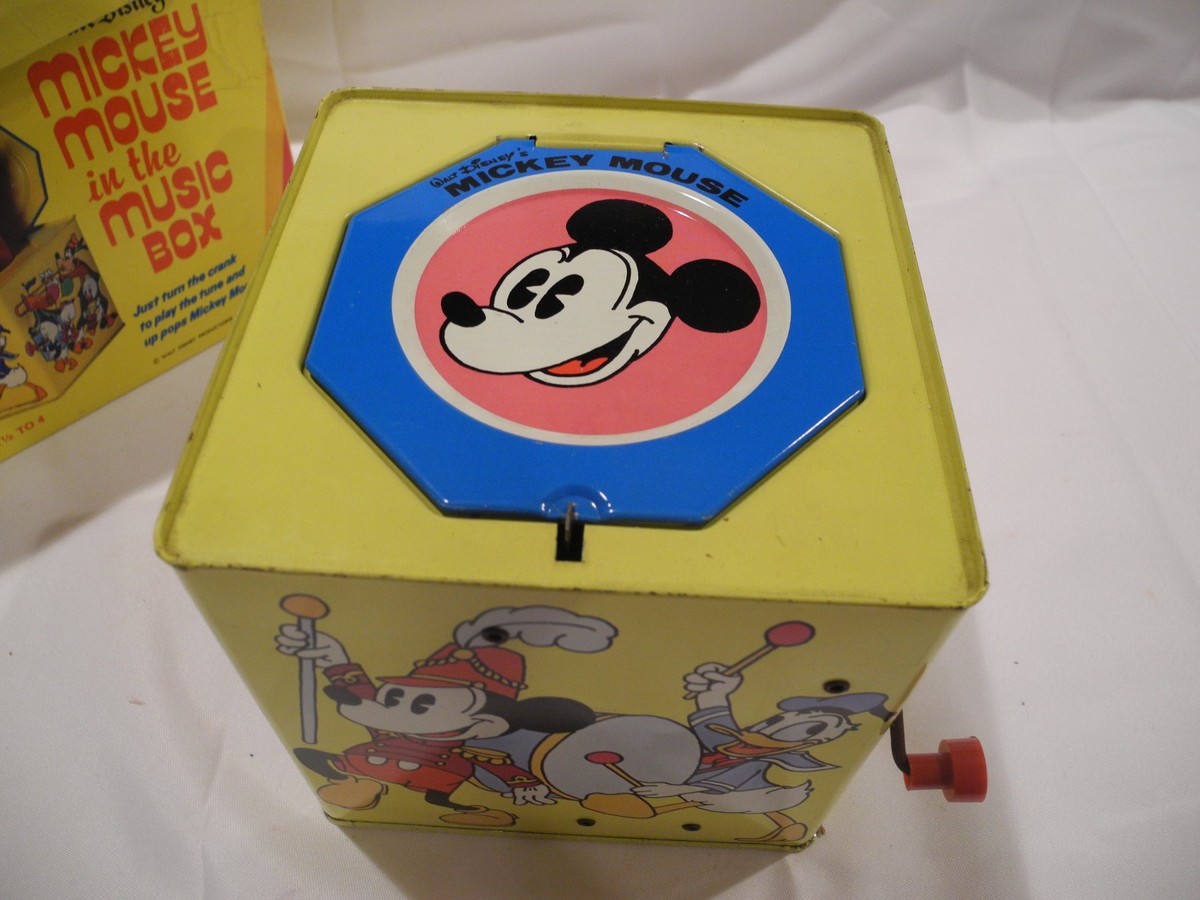 Mickey Mouse Jack In The Box Musical Carnival Toy Walt Disney