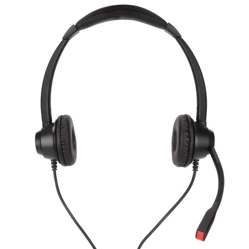 Auriculares empresariales de 2,5 mm con cable binaural con micrófono HD para oficina en casa aprox. Reino Unido - Imagen 5 de 22