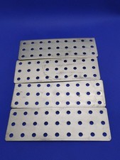 Gilbert Erector Set Part ME 4" Cadmium Plated Steel Base Plate Set of 4 Nice