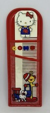 VTG NOS 1976 Sanrio Hello Kitty Plastic Hair Comb with Red Case - Made in Japan