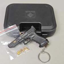 Glock 34 Alloy Mini Pistol Keychain Toy 1:3 Scale Shell Ejection Free Assembly