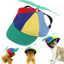 Dog Propeller Hat Dog Outdoor Sports Hats Rainbow Helicopter TopHat Breathable?