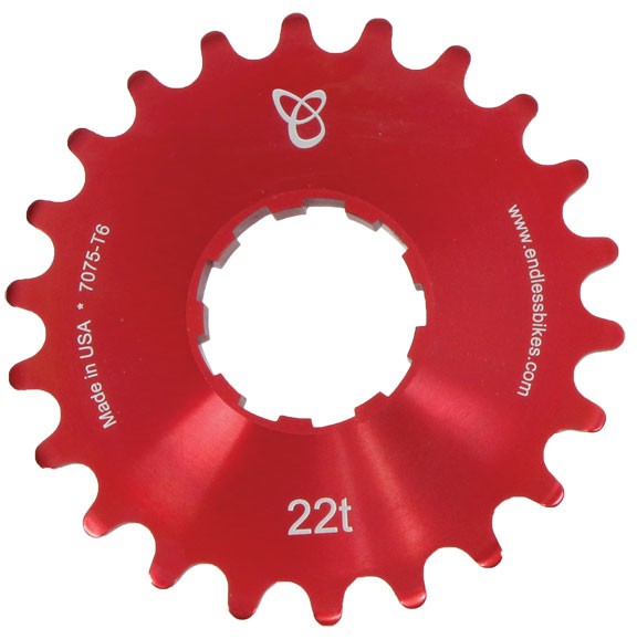 Бесконечный велосипед Kick Ass 22T Singlespeed Cog - Красный анодированный алюминий 7075 производство США 11590₽