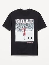 MESSI Little Boy's Black Arms Up GOAT Graphic T-Shirt, Sizes 2T - 5T. New