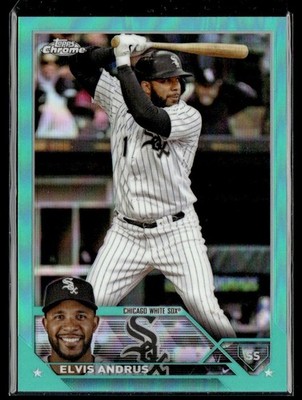 2023 Topps Chrome Update Aqua Refractor Elvis Andrus /199 White Sox #15