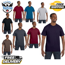 3 Pack Of Gildan G500 Men's Short Sleeve Heavy Cotton Plain Blank Casual T-Shirt