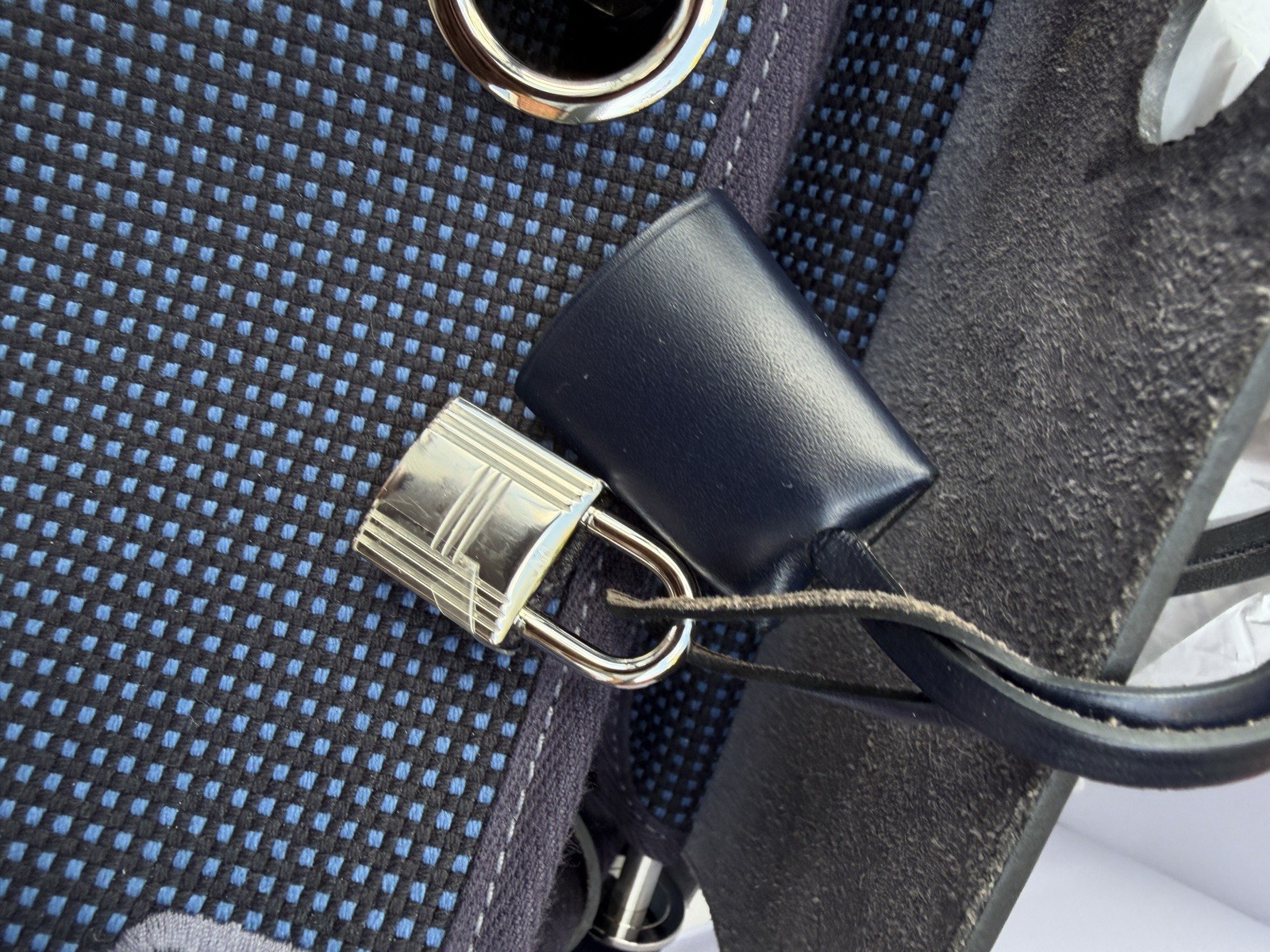 Hermes Herbag Zip 31 bag NOIR-NOIR-EGEE/INDIGO image 6