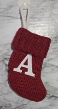 Cute Wondershop MINI Knit Stocking Red With White A Ribbed Top