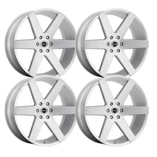 (Set-4) Strada Coda 24x10 6x139.7 24MM Brushed Silver wheels rims 24 Inch