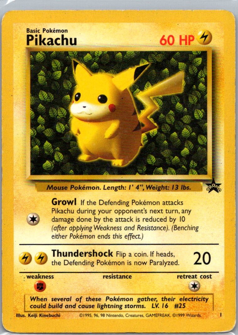 Pokemon TCG Pikachu 1 Wizards Black Star Promos MP