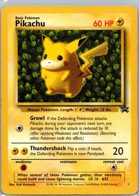 Pokemon TCG Pikachu 1 Wizards Black Star Promos MP