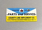 VINTAGE 12” INTERNATIONAL HARVESTER PORCELAIN SIGN CAR GAS TRUCK OIL MOTORCYCLE