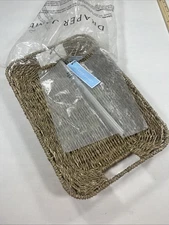 NWT Draper James Woven seagrass Tray 15” X 10”