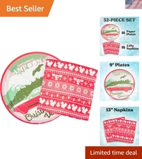 National Lampoon's Christmas Vacation 32 Pack Disposable Party Plates & Napkins
