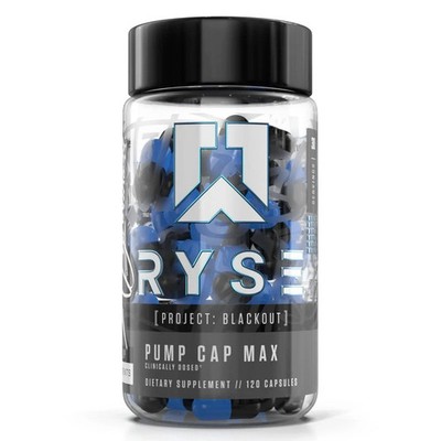 RYSE Project Blackout Pump Cap Max - Pre Workout Nitric Oxide Booster Supplem...