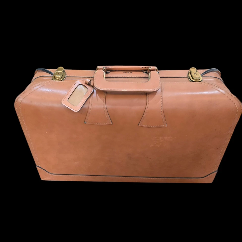 Mala de couro marrom vintage Brooks Brothers - Imagem 4 de 4