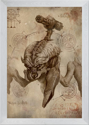 Doom: The Dark Ages - Arachnotron gerahmtes Wandbild Poster Leinwanddruck Bild