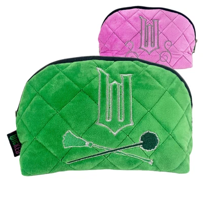 ULTIMATE KIDS Wicked Quilted Velvet Make Up Bag Girls Womens Cosmetic Toiletries Pencil Case