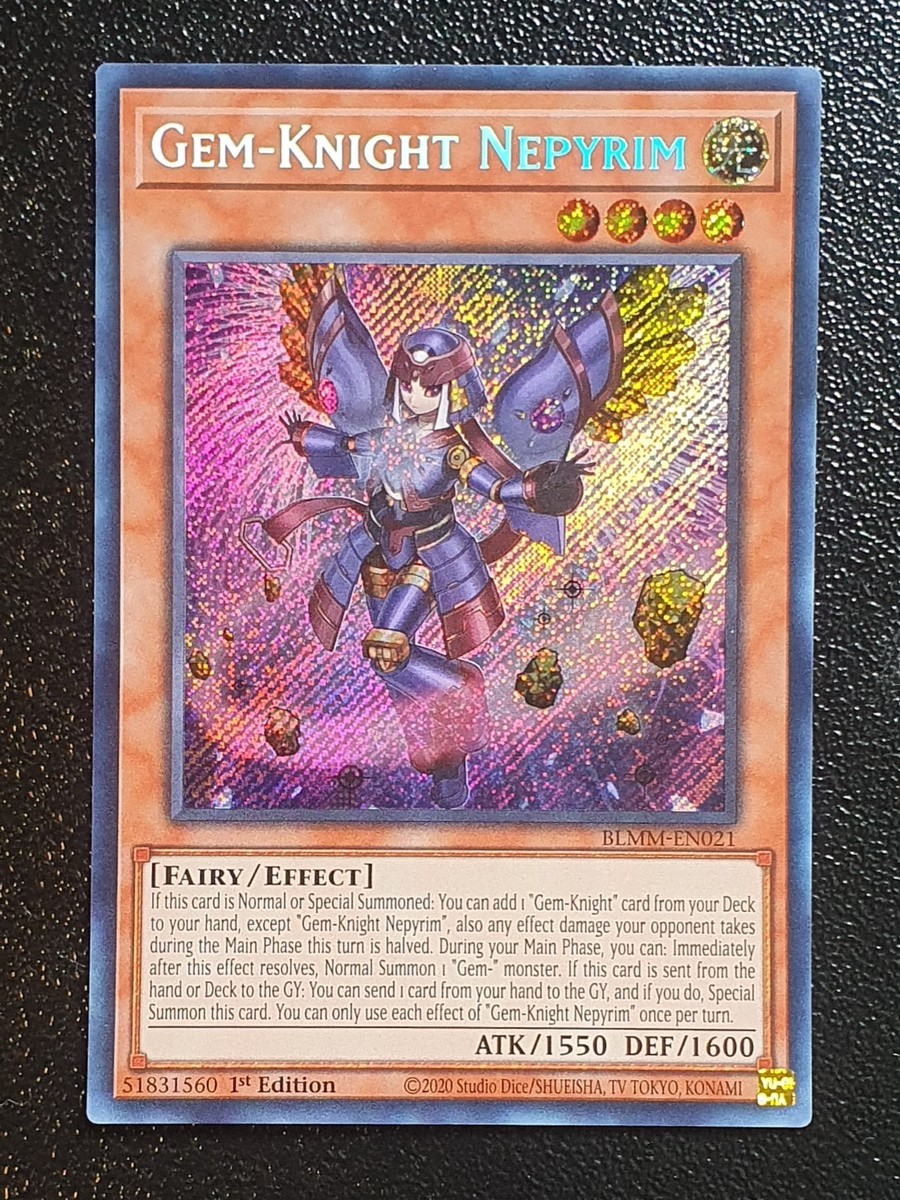 Yu-Gi-Oh! Edelstein Ritterin Nepyrim Secret Rare BLMM-DE021 (Nuovo e