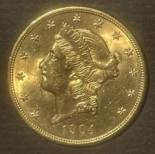 1904 $20 GOLD LIBERTY DOUBLE EAGLE Classic Coin Brilliant Uncirculated : 10510