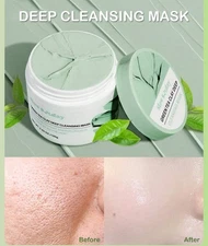 Green Tea Clay Deep Cleansing Mask 100g Pore Cleanser Oil Control Vegan