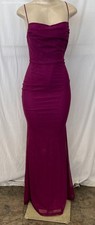Windsor Women/Teen Magenta Glitter Spaghetti Strap Formal Dress - Size S W/TAG