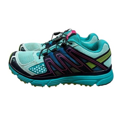 Salomon X-Mission 3 Trail Running Sneakers Women s Sz 7 Blue Purple Green
