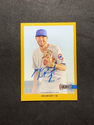 2017 Topps Archives Snapshots Autograph Kris Bryant #AS-KB On Card Auto 1/1