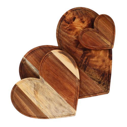 3 Pcs Board and Dish Heart Shape Food Serving Tray - Afbeelding 9 van 12