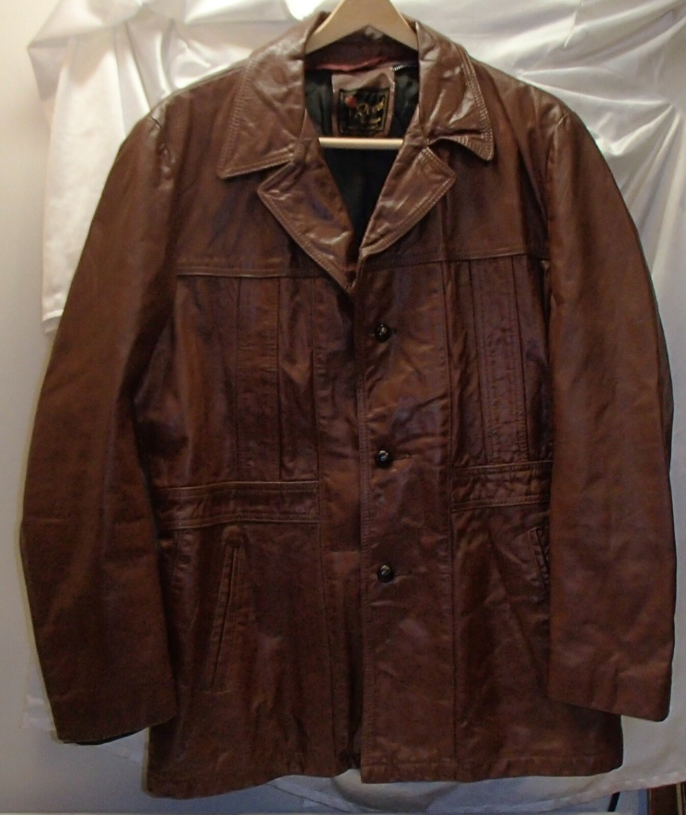 Reed Sportswear Vintage Caramel Brown Leather Jacket … Gem
