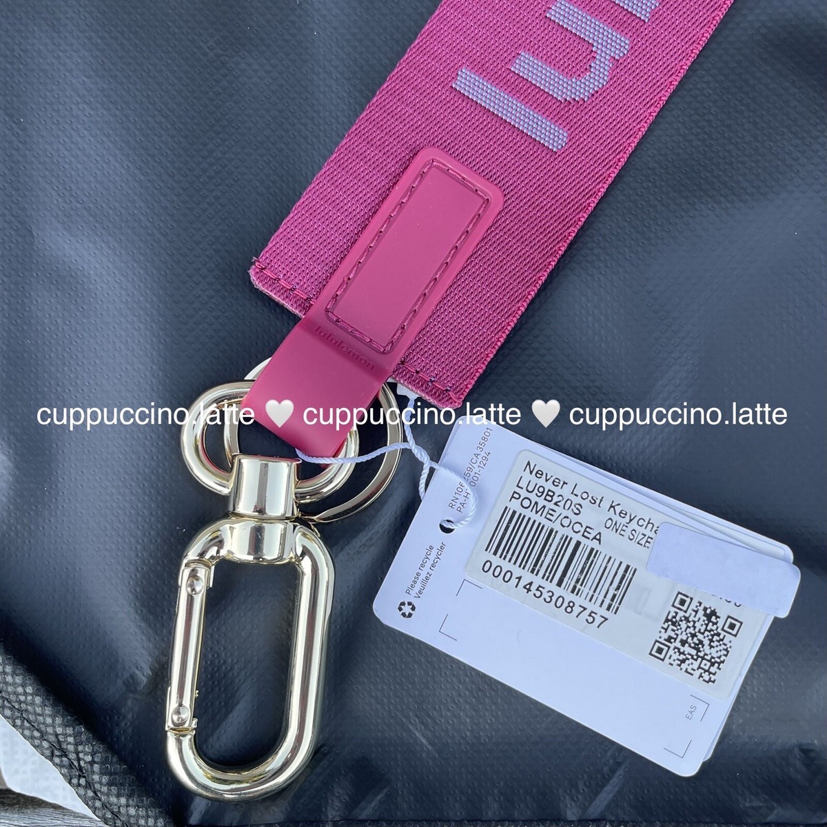 NWT Lululemon Athletica Never Lost Keychain in Pomegranate