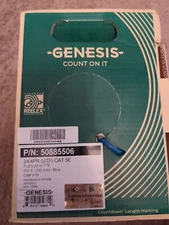 GENESIS 24/4PR CAT 5E Bulk Solid Wire UTP PLENUM BLUE 500ft/ 50885506