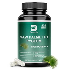 Saw Palmetto Extract Capsules Prostate Supplement with Pumpkin Seed Oil for Hair