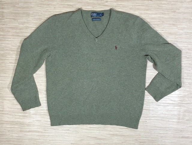 ralph lauren lambswool v neck sweater