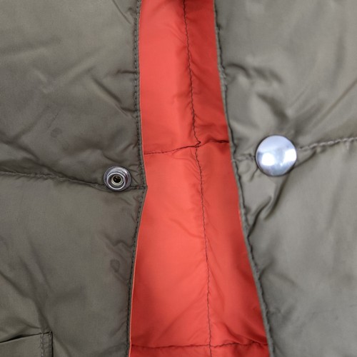 Vintage Comfy Reversible Vest Men's M Olive and Orange Puffer - Picture 5 of 15