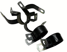 (Pk of 65) Parker CL-19 Loop Hose Clamp Vinyl/rubber Dip, 3/4" Wide, 1.125”