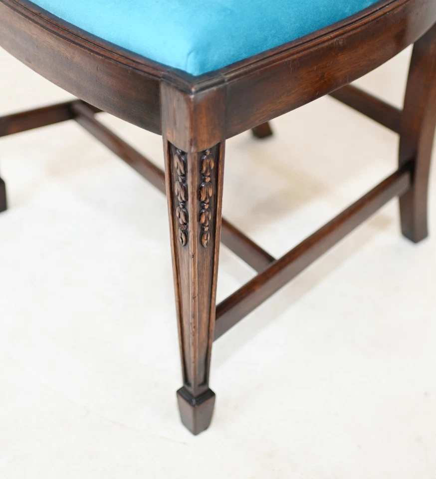 Комплект из 12 обеденных стульев Hepplewhite красное дерево 1890 - Изображение 4 из 4