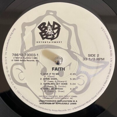 fFAITH EVANS / FAITH (LP/1995) レコード FAITH EVANS / Faith 12