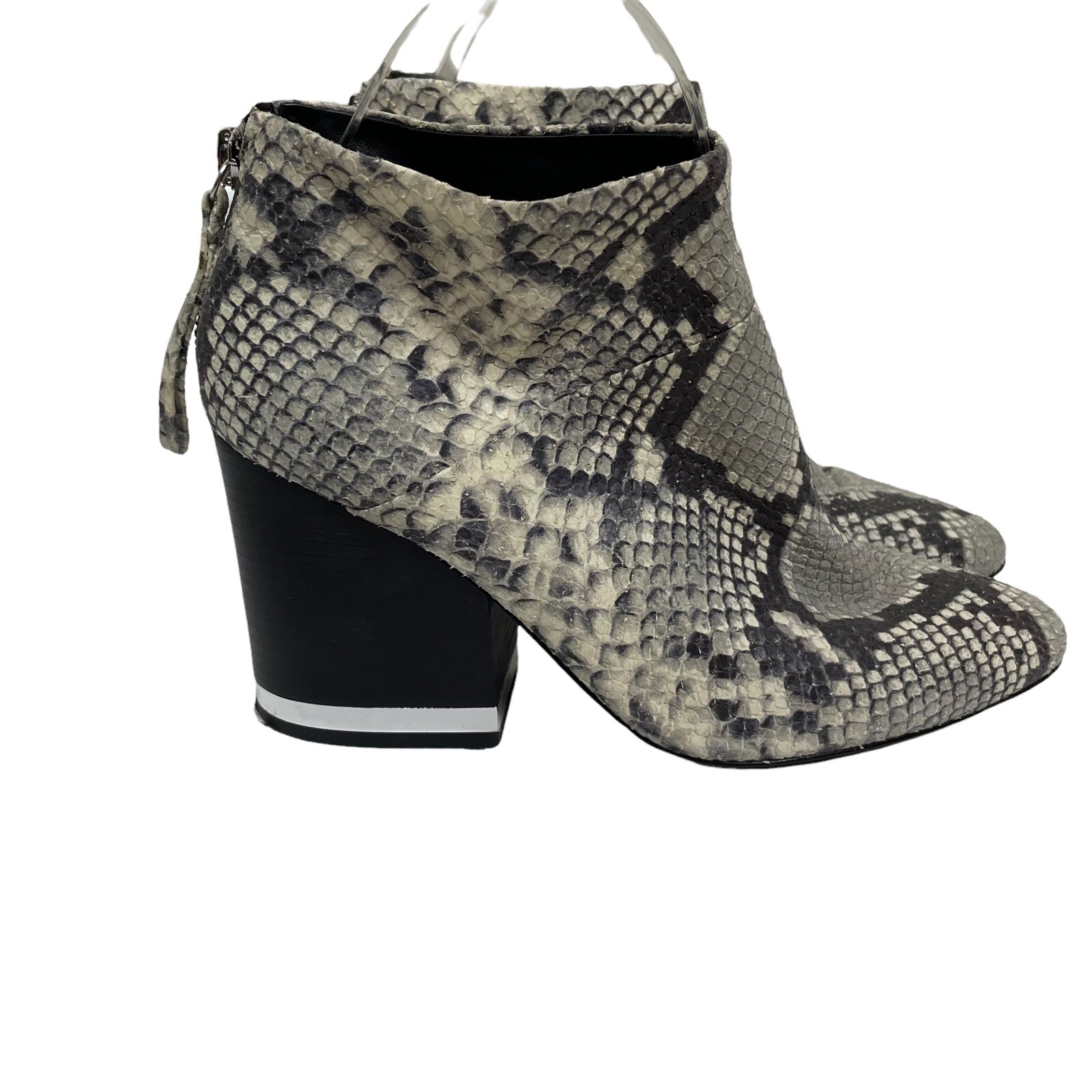 ASH Indy Python Print Leather Ankle Boots Back Zi… - image 5