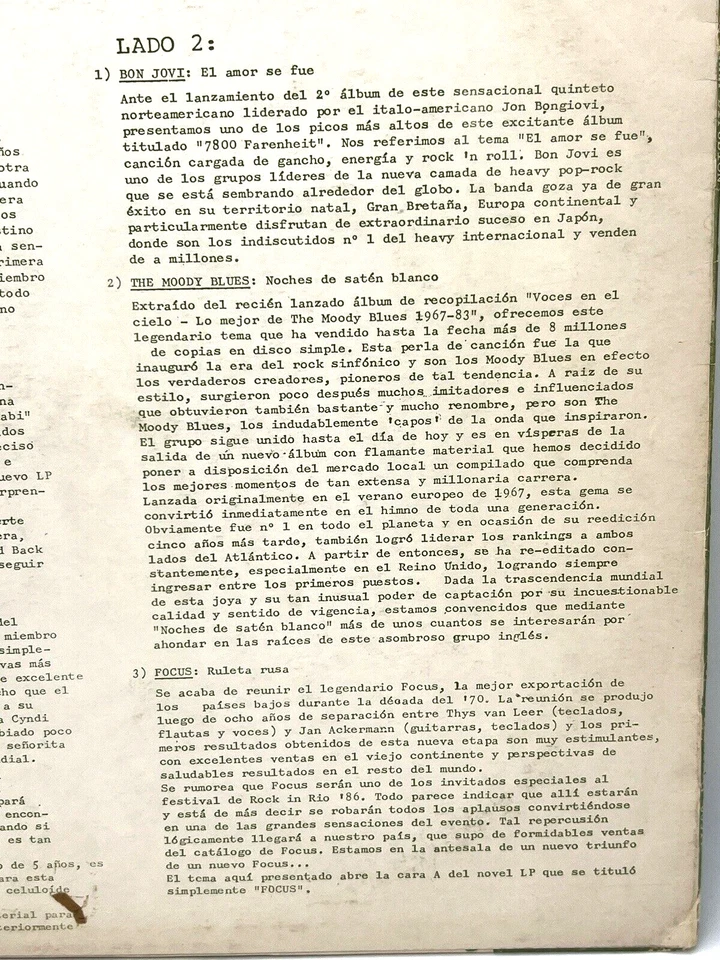 MAXI SIMPLE COMPILATION VINYL LP RECORD ARGENTINA IMPORT 1980s TEARS FOR FEARS - Image 4 of 4